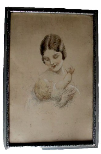 Dessin signé henri vincent - signé,