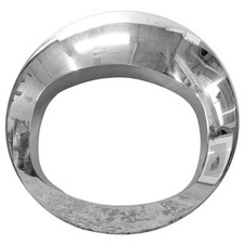 Façade de cheminée en inox années 70