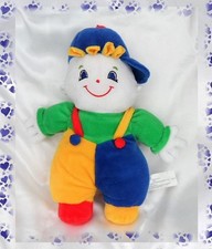 Doudou Peluche Garçon Bleu Vert Jaune Rouge Siplec