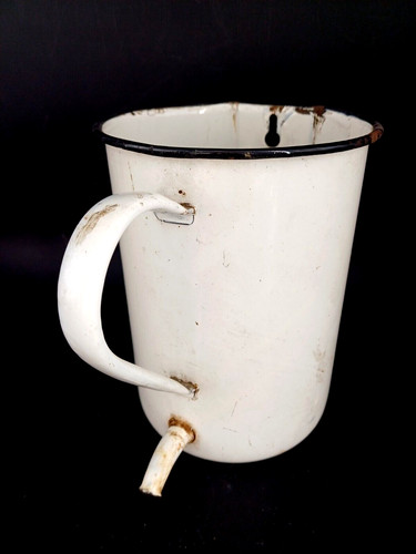 Broc emaille blanc pour - broc,