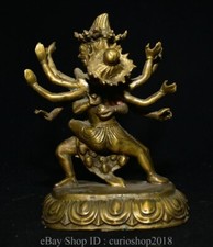 6.2" Old Chinese Bronze Gilt