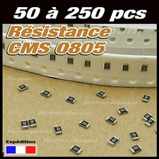  résistance CMS 0805: 100 120 150 180 220 270 330 390 470 560 680K 820 ohms