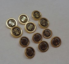 Lot de 12 Boutons vintage en