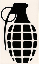 Hand grenade vinyl sticker - vinyl,