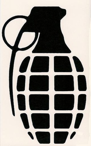 Hand grenade vinyl - vinyl, sticker