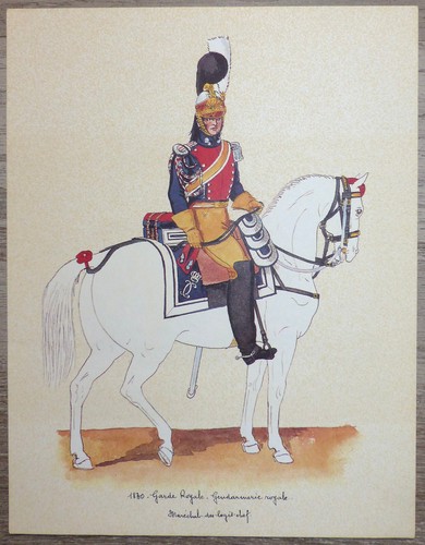 Planche uniforme garde royale - planche, uniforme: