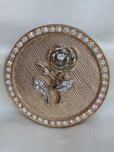 Golden rose pin brooch flower - pin,