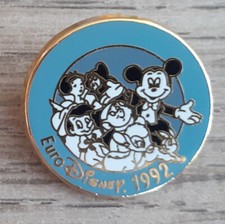 Pin's Euro Disney 1992 Mickey Bambi Pinocchio Blanche-Neige Arthus Bertrand