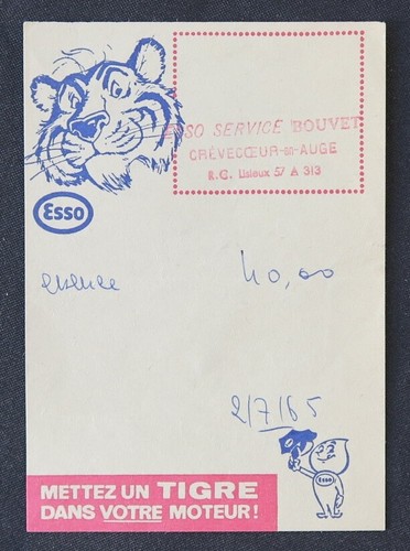 Facture huile esso - huile, goutte
