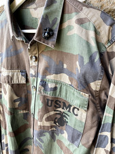 Veste Chemise Jacket Camouflage Shirt Overshirt Woodland Camo USMC Size 40