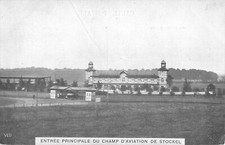 CPA BELGIQUE / STOCKEL / ENTREE PRINCIPALE DU CHAMP D'AVIATION DE STOCKEL