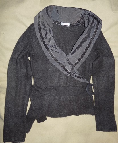 Pull mohair gris foncé