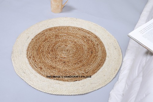 Tapis rond indien jute - indien, en