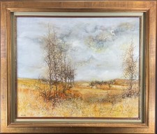 Jean Godin "Solitude d'Automne" Peinture à l'huile originale 20F paysage France