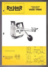 ▬►Prospectus Original  RICHIER ROULEAU VIBRANT AUTOMOTEUR V 656 - V 666