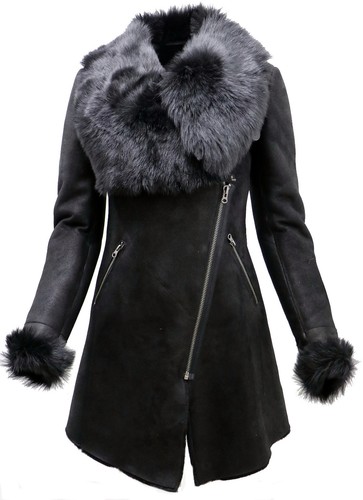 Manteau cuir laine - manteau, en