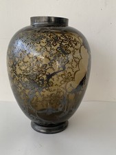 Art Deco Glass Vase - Silver