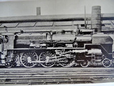 carte photo -CPA train  locomotive vapeur à identifier -cheminots  ref  232