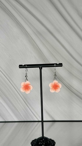 Boucles oreilles plumeria - d'oreilles,