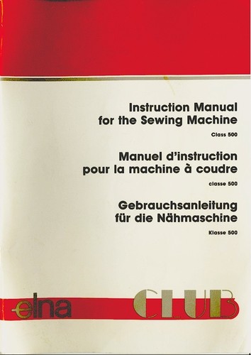 Elna club 5000 instruction - club,