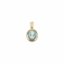 Pendentif "camée"plaqué or