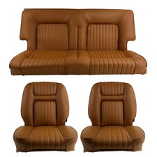 Sellerie garniture compléte en simili cuir caramel Peugeot 504 coupé ca0267+0270