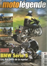 MOTO LEGENDE N°180 YAMAHA RD 250 & PMS 250/ BMW SERIE 5/ MORBIDELLI 125/ LAVERDA