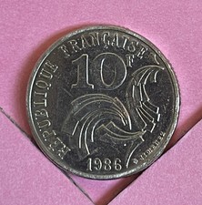 Pièce de monnaie France : Jimenez 10 francs, 1986, TTB