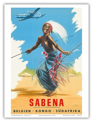 Affiche poster sabena - affiche,