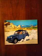 CARTE POSTALE 1984 TINTIN 2CV
