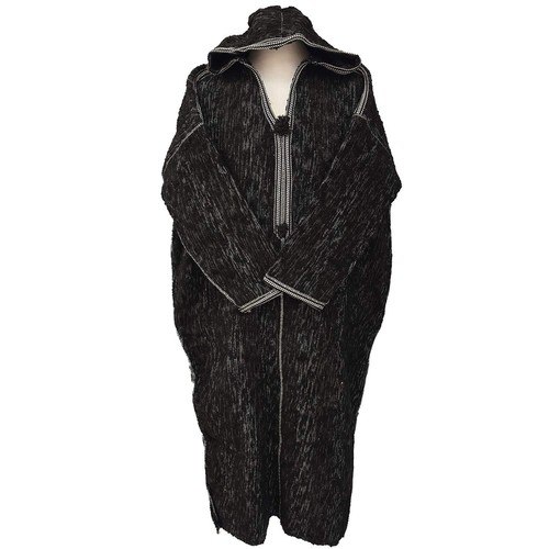 Djellaba marocaine noire - noire, en
