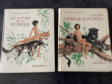 Lot Livre de la jungle de Rudyard kipling Librairie Delagrave Novembre 1970