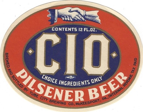1920 cio beer bottle label - beer,
