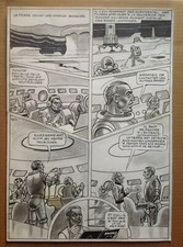 Pellos Pascal NOVOPOLIS (Futuropolis) Planche Originale 5 BD Petipon Professeur