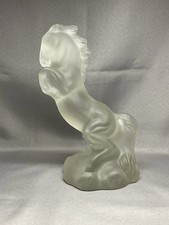 CHEVAL CABRÉ CRISTAL ART DÉCO , SCHLEVOGT / HOFFMANN . STATUETTE STYLE LALIQUE