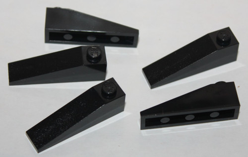 Lego black slope 4x1 ref - black,