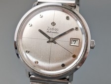 Montre Homme Zodiac réf.722.939 circa 1965 Argent Automatique Vintage