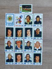 Panini Munich 74 équipe complète ECOSSE reprint copy