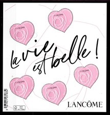 BLOC COEURS LANCOME - LA VIE EST BELLE - 5 TIMBRES 1.29€ ANNEE 2024 LUXE