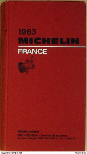 Guide rouge michelin 1983 - rouge,