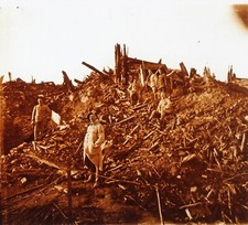 FRANCE Ruines da la Première Guerre mondiale 14-18 Photo Plaque Stereo V27L10n15