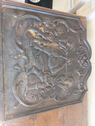 Plaque fonte cheminée - plaque,