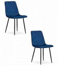 Fauteuil TURIN - velours bleu