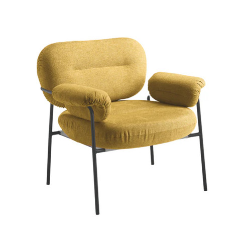 Fauteuil cuky tissu jaune - en,