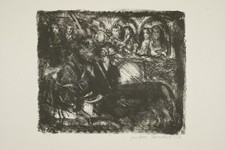 lithographie originale signée numérotée Scène corrida Jacques Reverchon