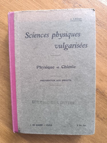 Ancien livre scolaire sciences - ancien,