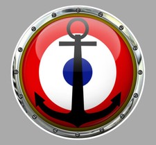 AUTOCOLLANT COCARDE AERONAVALE MARINE NATIONALE ARMEE STICKER CD005
