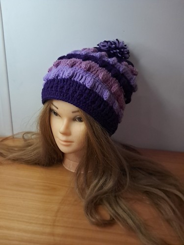 Bonnet femme pompon hiver - pompon,