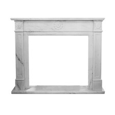 Cadre Décoratif Pour Cheminée Marbre Blanc MARBLE FIREPLACE MANTEL L150