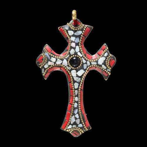 Pendentif croix tibatan - pendentif,